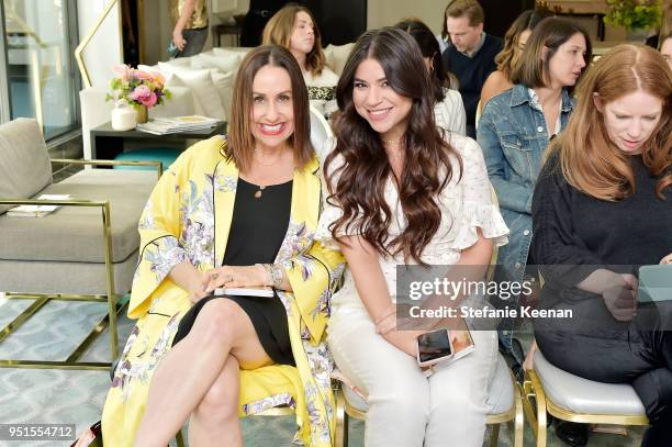 Evelyne Marks and Amanda Upadhyaya attend ShopStyle 'Create The Dots' Speaker Series Featuring Rachel Zoe at The London West Hollywood on April 26,...