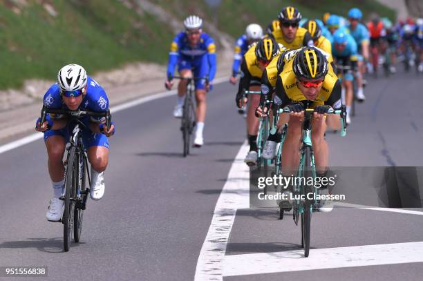 Robert Wagner of Germany and Team LottoNL-Jumbo / Davide Martinelli of Italy and Team Quick-Step Floors /during the 72nd Tour de Romandie 2018, Stage...