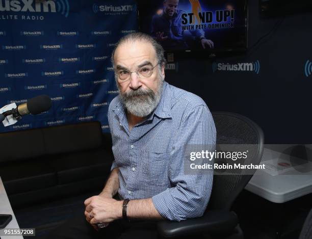 Mandy Patinkin visits 'Stand Up with Pete Dominick' at SiriusXM Studios on April 26, 2018 in New York City.