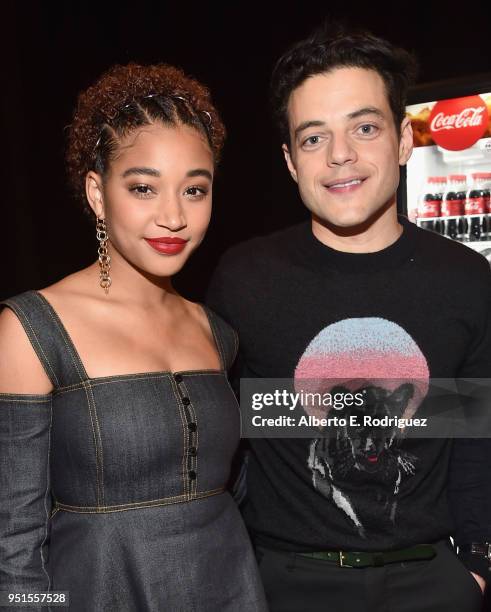 Actors Amandla Stenberg and Rami Malek attend CinemaCon 2018- 20th Century Fox Invites You to a Special Presentation Highlighting Its Future Release...