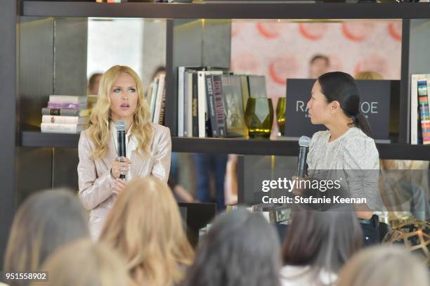 Rachel Zoe and Marcy Medina attend ShopStyle 'Create The Dots' Speaker Series Featuring Rachel Zoe at The London West Hollywood on April 26, 2018 in...