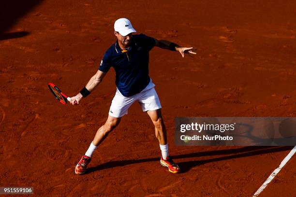 Pablo ANDUJAR from Spain during the Barcelona Open Banc Sabadell 66º Trofeo Conde de Godo at Reial Club Tenis Barcelona on 26 of April of 2018 in...