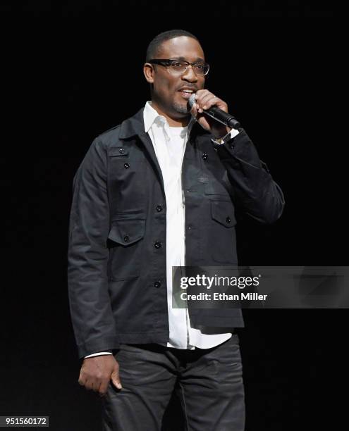 Director George Tillman Jr. Speaks onstage during CinemaCon 2018- 20th Century Fox Invites You to a Special Presentation Highlighting Its Future...