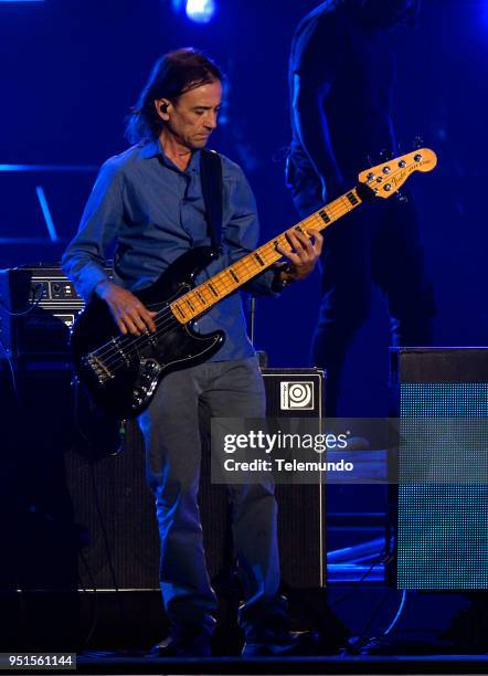 Pictured: Juan Calleros of Mana performs during rehearsals at the Mandalay Bay Resort and Casino in Las Vegas, NV on April 25, 2018 --