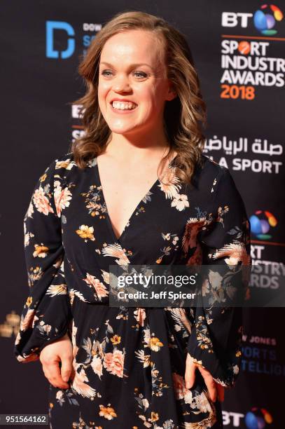 Ellie Simmonds attends the BT Sport Industry Awards 2018 at Battersea Evolution on April 26, 2018 in London, England. The BT Sport Industry Awards is...