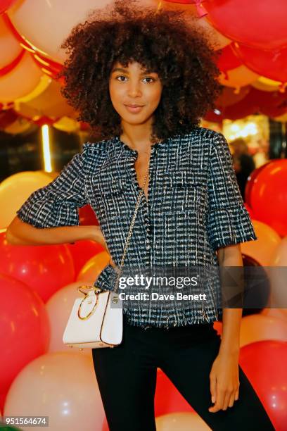 Arlissa attends the kate spade new york pop-up party on April 26, 2018 in London, England.