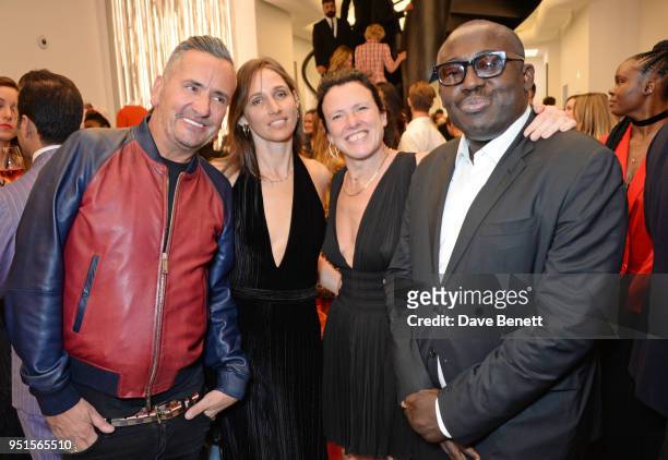 Fat Tony, Rosemary Ferguson, Katie Grand and Edward Enninful attend the opening of Maison Alaia on New Bond Street on April 26, 2018 in London,...