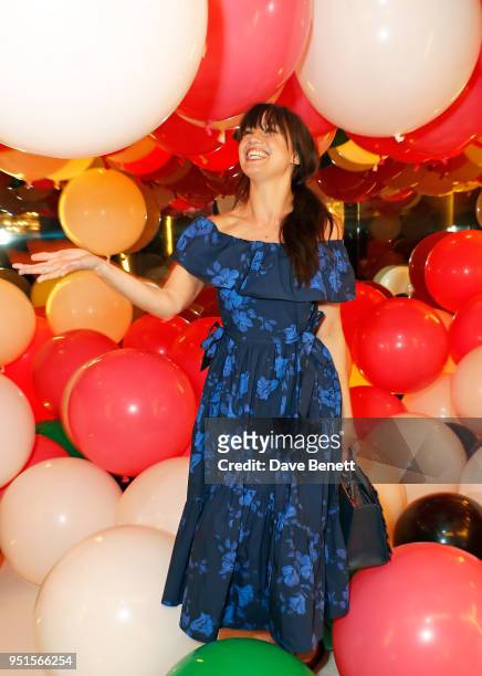 Daisy Lowe attends the kate spade new york pop-up party on April 26, 2018 in London, England.