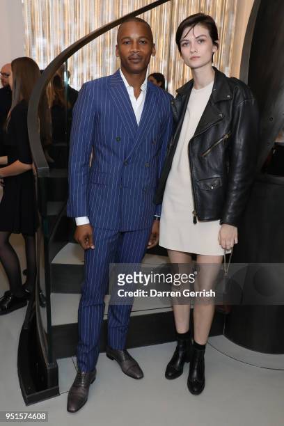 Eric Underwood and Lara Mullen attend the Maison Alaia London store opening Maison Alaia on April 26, 2018 in London, England.