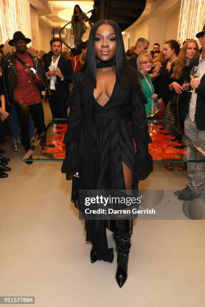 Attends the Maison Alaia London store opening Maison Alaia on April 26, 2018 in London, England.