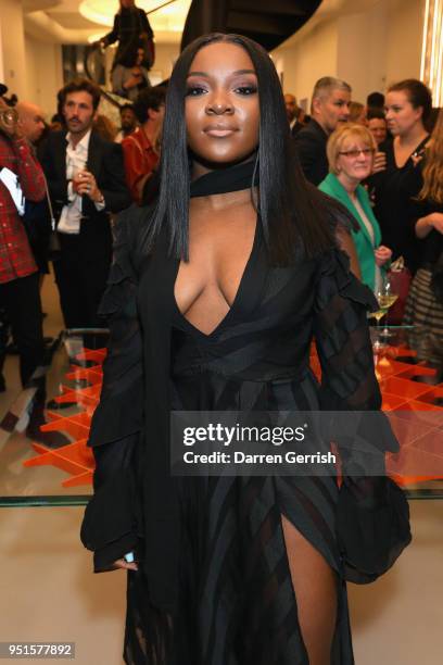 Attends the Maison Alaia London store opening Maison Alaia on April 26, 2018 in London, England.