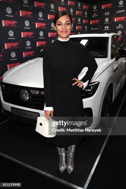 Nilam Farooq attends the New Faces Award Film at Spindler & Klatt on April 26, 2018 in Berlin, Germany.