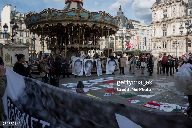 Rally in Paris for the justice of the 43 missing Mexican students of Ayotzinapa in Paris, France, on 26 April 2018. A rally was organized at the...