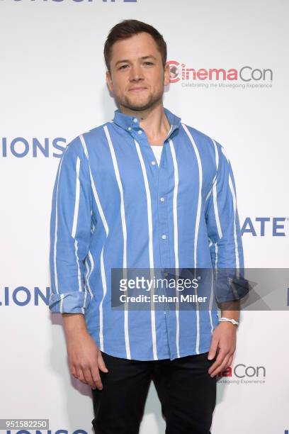Actor Taron Egerton attends CinemaCon 2018 Lionsgate Invites You to An Exclusive Presentation Highlighting Its 2018 Summer and Beyond at The...
