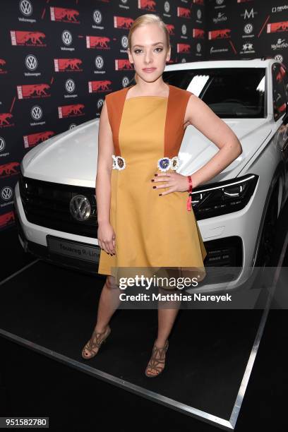 Judith Neumann attends the New Faces Award Film at Spindler & Klatt on April 26, 2018 in Berlin, Germany.