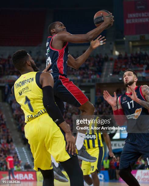 Rodrigue Beaubois, #10 of Kirolbet Baskonia Vitoria Gasteiz in action during the Turkish Airlines Euroleague Play Offs Game 4 between Kirolbet...
