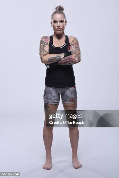 Bec Rawlings of Australia poses for a portrait during a UFC photo session on April 3, 2018 in Brooklyn, New York.