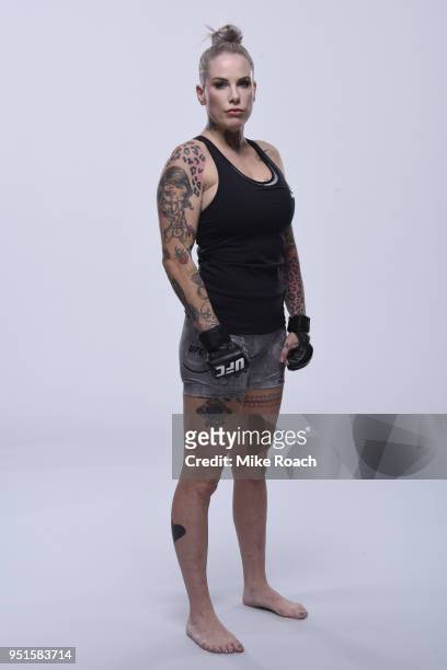Bec Rawlings of Australia poses for a portrait during a UFC photo session on April 3, 2018 in Brooklyn, New York.