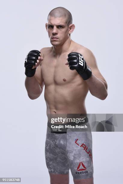 Joe Lauzon poses for a portrait during a UFC photo session on April 3, 2018 in Brooklyn, New York.