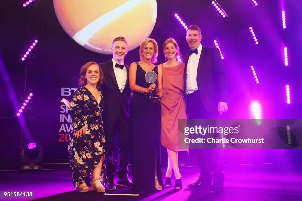 Ellie Simmonds and Nile Wilson presents Ambassador, Influencer or Team Partnership of the Year award to M&C Saatchi Sport & Entertainment during the...