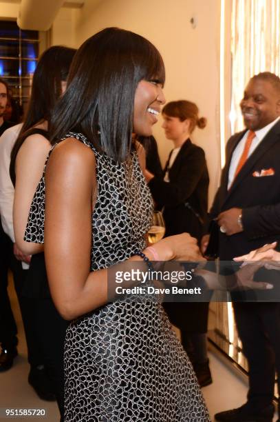 Naomi Campbell attends the opening of Maison Alaia on New Bond Street on April 26, 2018 in London, England.