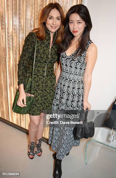 Elsa Zylberstein and Zhu Zhu attend the opening of Maison Alaia on New Bond Street on April 26, 2018 in London, England.