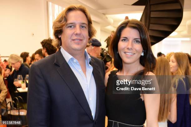 Anton Rupert Jr and Alice Rivier attend the opening of Maison Alaia on New Bond Street on April 26, 2018 in London, England.