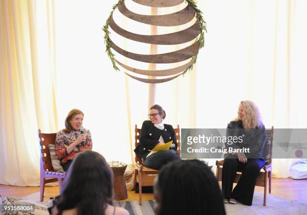 Director Susanna White, Producer Amy Hobby and Director Patricia Rozema speak on the panel at the Woman Walks Ahead Mentor Event, Presented By...