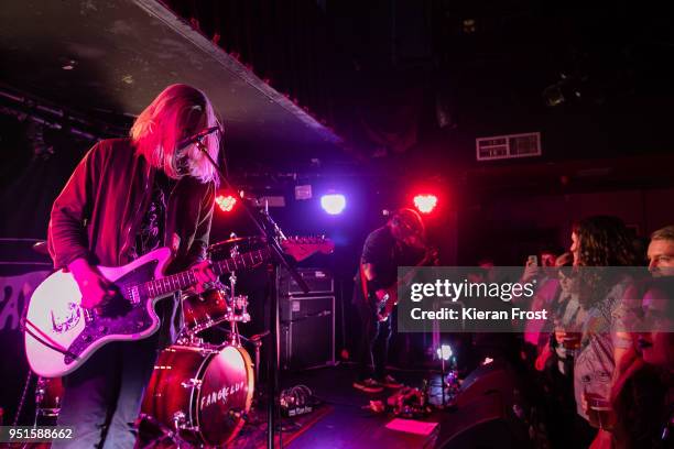 Steven King and Kevin Keane of Fangclub performs live at Whelan's on April 26, 2018 in Dublin, Ireland.