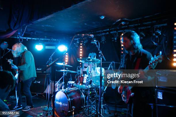 Steven King, Dara Coleman and Kevin Keane of Fangclub performs live at Whelan's on April 26, 2018 in Dublin, Ireland.