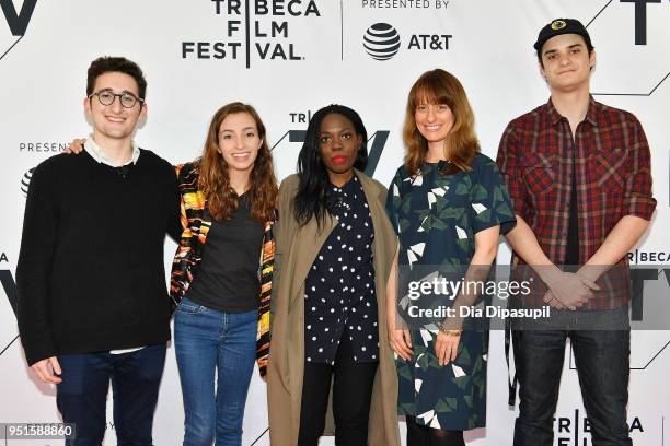 Lance Oppenheim, Sindha Agha, Samantha Knowles, Kathleen Lingo and Charlie Tyrell attend the screening of Tribeca N.O.W.: New York Times Op-Docs...