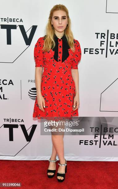 Zosia Mamet attends the screeing of "Sweetbitter" during the 2018 Tribeca Film Festival at SVA Theatre on April 26, 2018 in New York City.