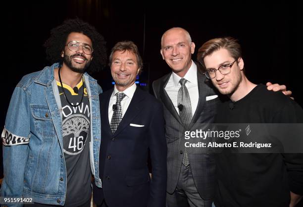 Actors Daveed Diggs, Lionsgate Executives Patrick Wachsberger, Joe Drake and actor Rafael Casal attend CinemaCon 2018 Lionsgate Invites You to An...