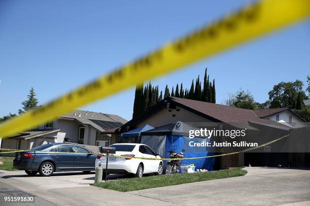 View of the home of accused rapist and killer Joseph James DeAngelo on April 24, 2018 in Citrus Heights, California. Sacramento District Attorney...