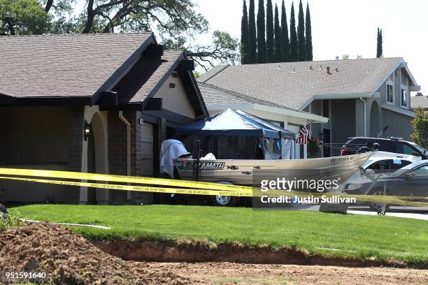 View of the home of accused rapist and killer Joseph James DeAngelo on April 24, 2018 in Citrus Heights, California. Sacramento District Attorney...
