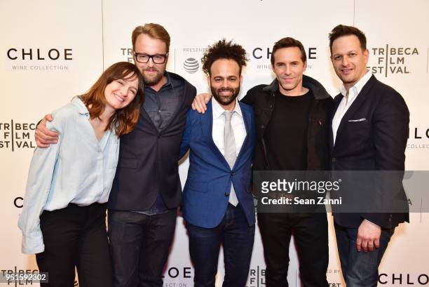 Emily Mortimer, Joshua Leonard, Shawn Snyder, Alessandro Nivola, and Josh Charles attend the 2018 Tribeca Film Festival, presented by AT&T, Jury...