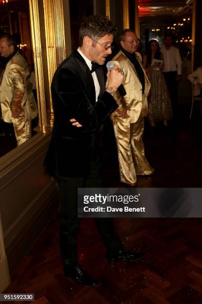 Kaspar Basse and Fred Zantman attend the Le Cercle SGC Dinner, 'A Golden Affair' at Cafe Royal on April 26, 2018 in London, England.
