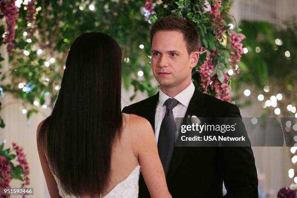 Good-Bye" Episode 716 -- Pictured: Patrick J. Adams as Mike Ross --