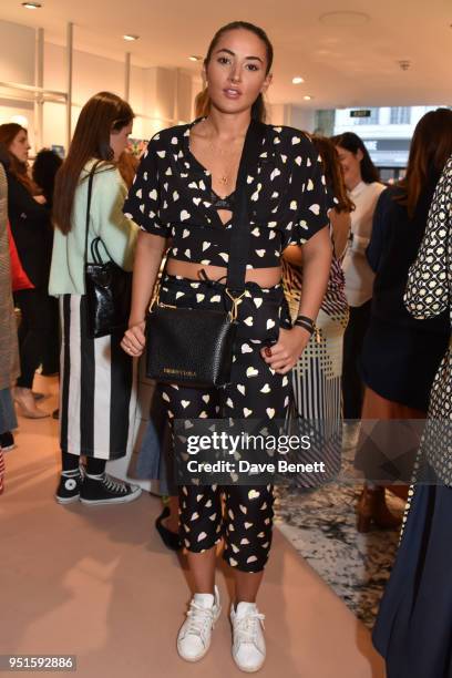 Cora Corre attends the launch of the Bimba Y Lola Love Hattie Stewart collaborative collection on April 26, 2018 in London, England.