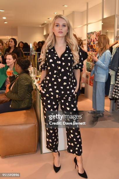 Lottie Moss attends the launch of the Bimba Y Lola Love Hattie Stewart collaborative collection on April 26, 2018 in London, England.