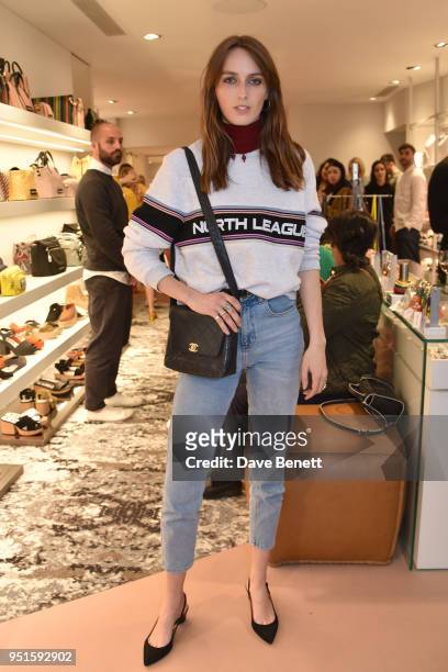 Alice Manners attends the launch of the Bimba Y Lola Love Hattie Stewart collaborative collection on April 26, 2018 in London, England.