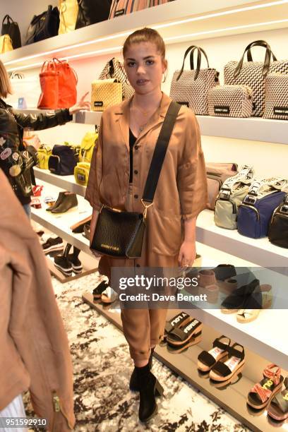 Molly Moorish attends the launch of the Bimba Y Lola Love Hattie Stewart collaborative collection on April 26, 2018 in London, England.