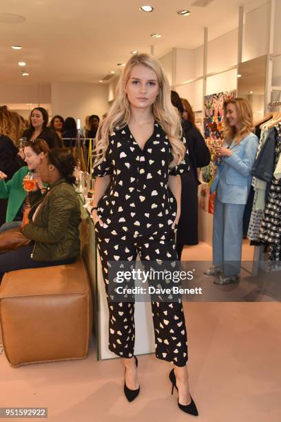 Lottie Moss attends the launch of the Bimba Y Lola Love Hattie Stewart collaborative collection on April 26, 2018 in London, England.