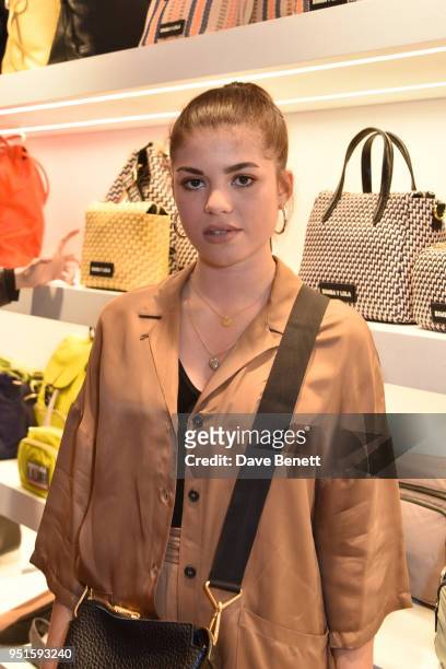 Molly Moorish attends the launch of the Bimba Y Lola Love Hattie Stewart collaborative collection on April 26, 2018 in London, England.