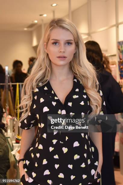 Lottie Moss attends the launch of the Bimba Y Lola Love Hattie Stewart collaborative collection on April 26, 2018 in London, England.