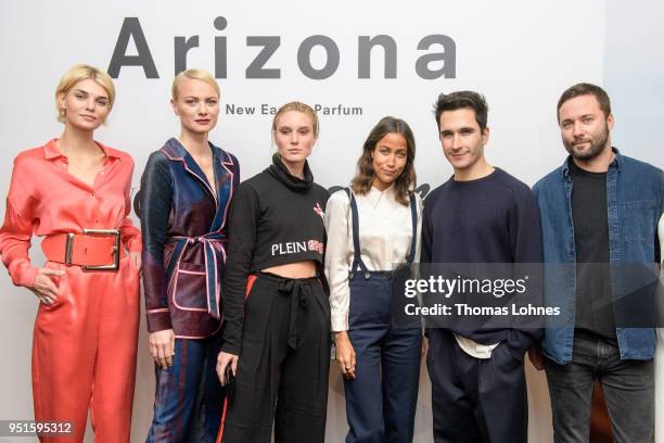Luisa Hartema, Franziska Knuppe, Kim Hnizdo, Rabea Schif, Fashion designers Lazaro Hernandez and Jack McCollough attend the VOGUE Germany & Proenza...