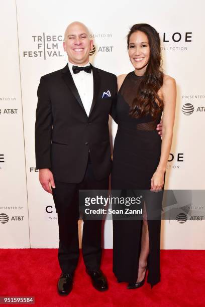 Eben Gillette and Kim Fabbri attend the 2018 Tribeca Film Festival, presented by AT&T, Jury Awards hosted by Chloe Wine Collection at BMCC Tribeca...