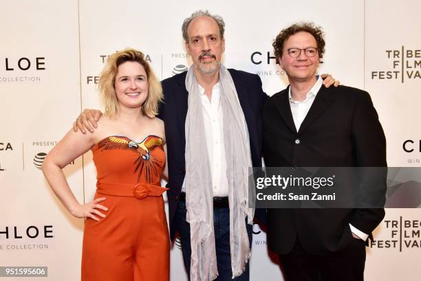 Cara Cusumano, Kent Jones, and Frederick Boyer attend the 2018 Tribeca Film Festival, presented by AT&T, Jury Awards hosted by Chloe Wine Collection...