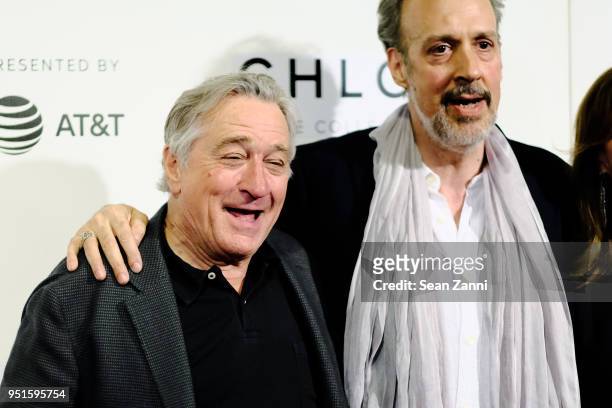 Robert De Niro and Kent Jones attend the 2018 Tribeca Film Festival, presented by AT&T, Jury Awards hosted by Chloe Wine Collection at BMCC Tribeca...