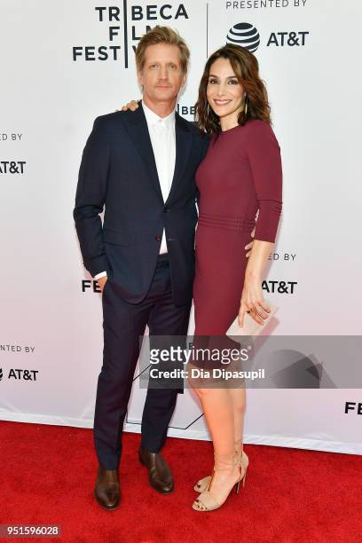 Paul Sparks and Annie Parisse attend the screeing of "Sweetbitter" during the 2018 Tribeca Film Festival at SVA Theatre on April 26, 2018 in New York...